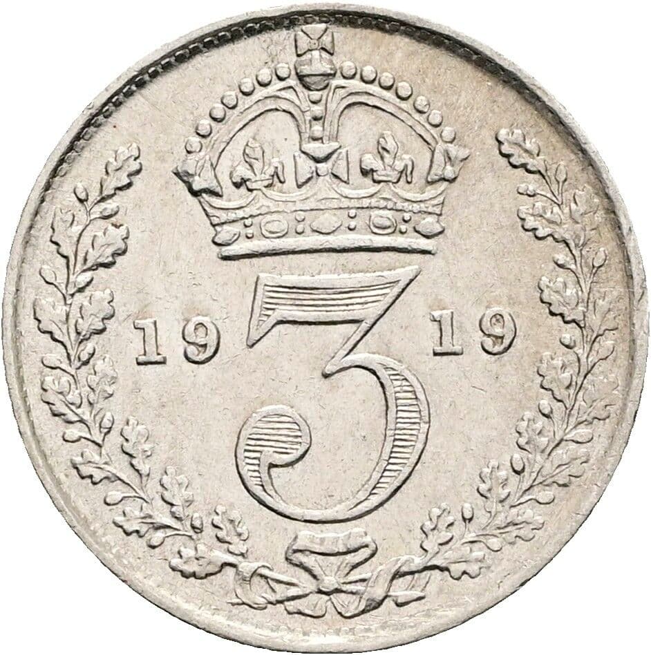 3 Pence 1919 – Rückseite