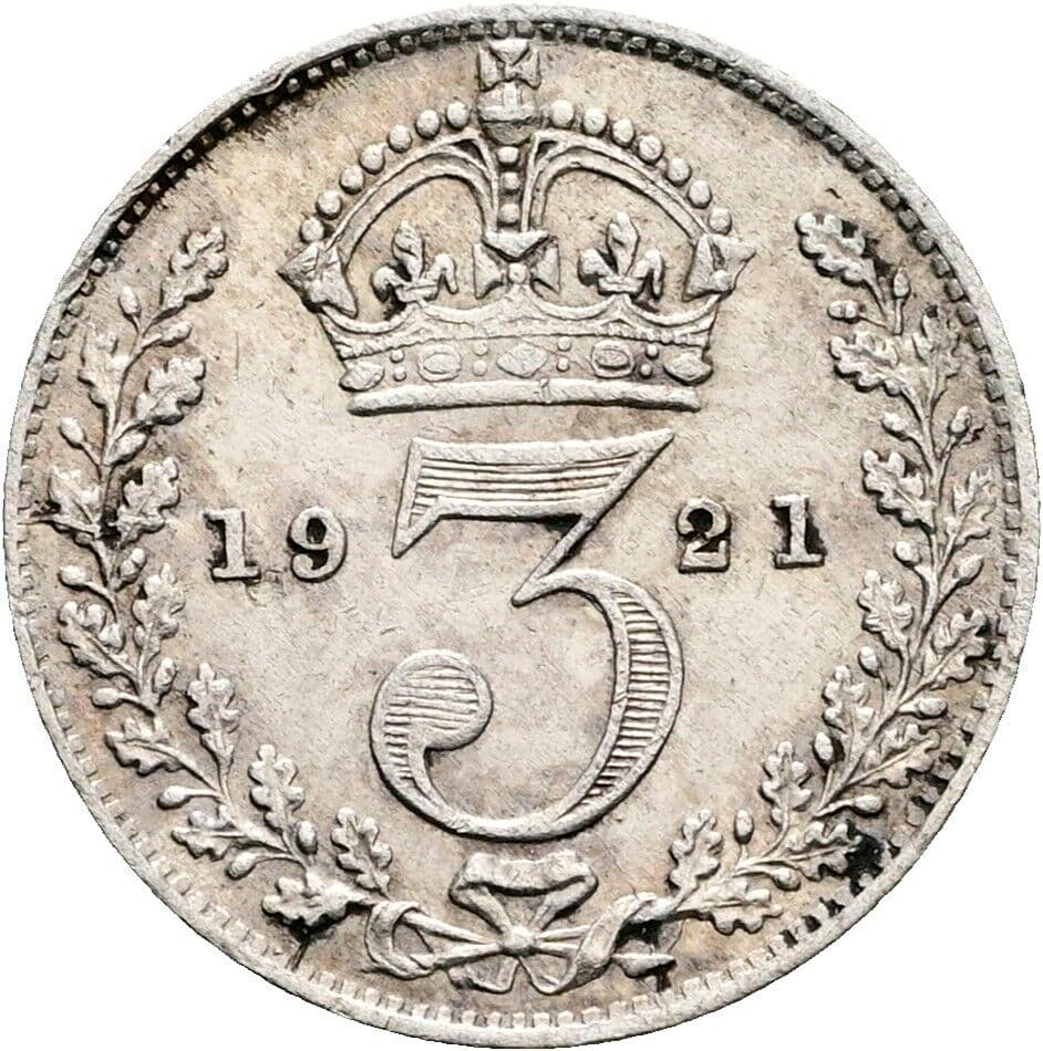 3 Pence George V. 1921 – Rückseite
