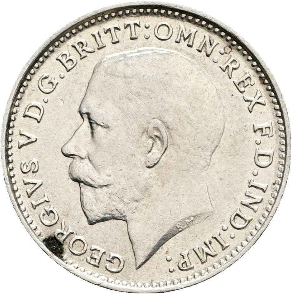 3 Pence Georg V. (1910-1936) 1920 – Vorderseite