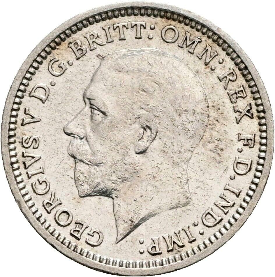 3 Pence Georg V. (1910-1936) 1934 – Vorderseite