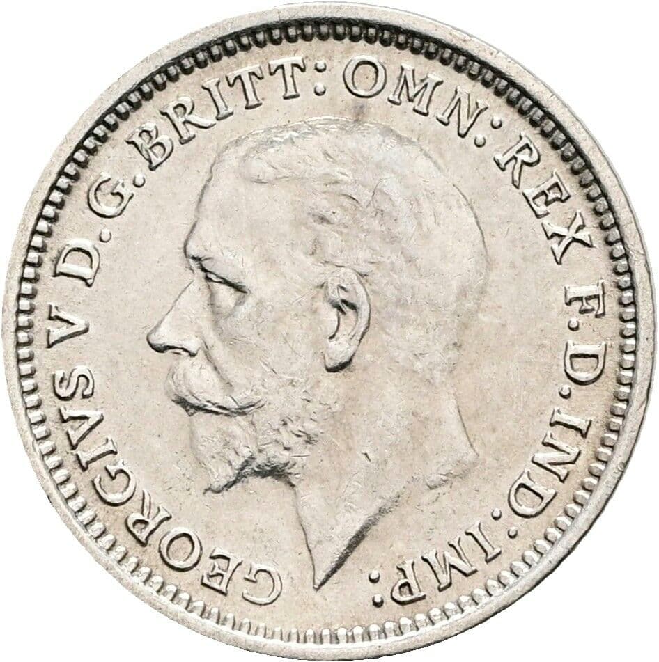 3 Pence Georg V. (1910-1936) 1935 – Vorderseite