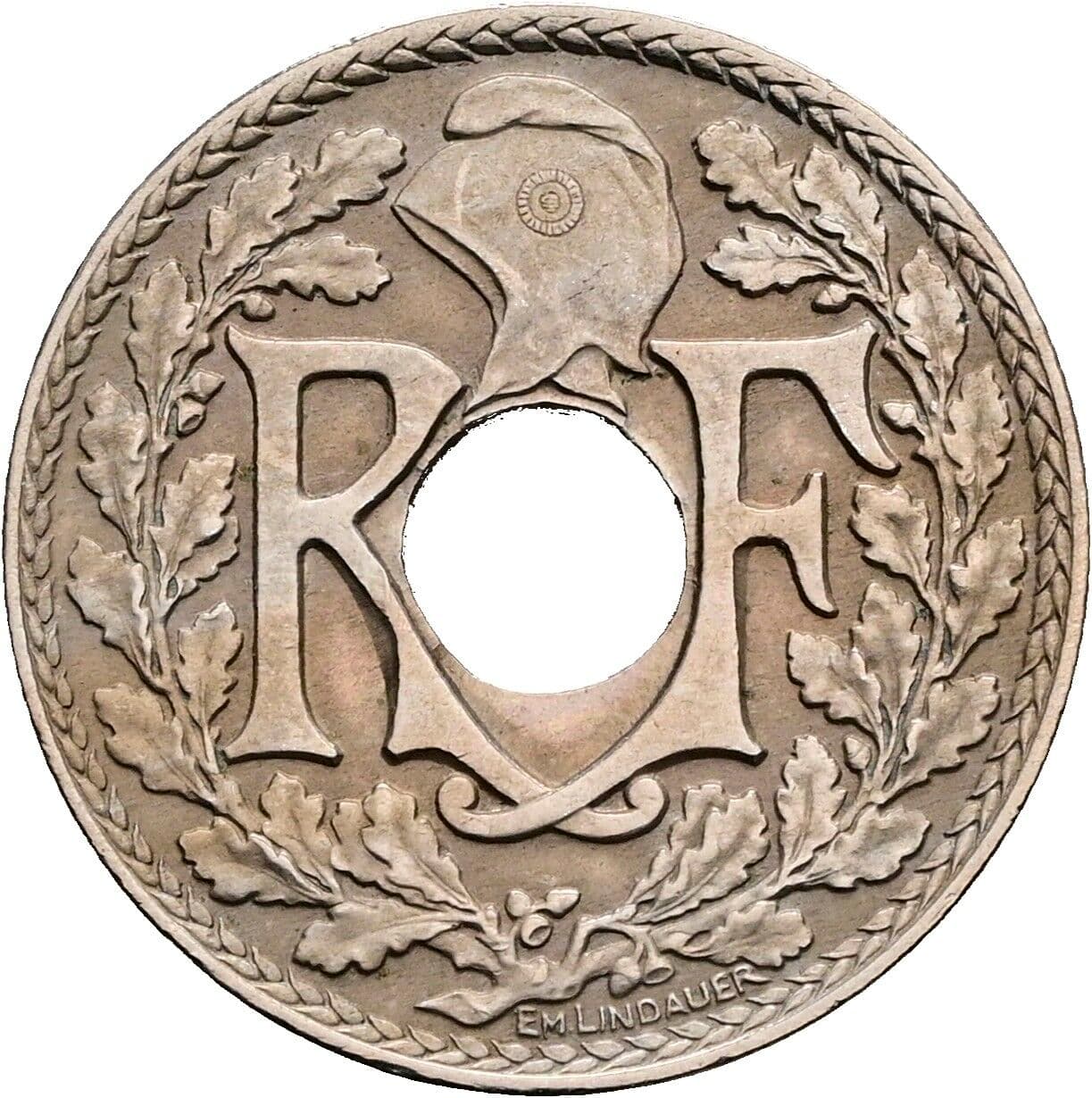 10 Centimes 1936 – Rückseite