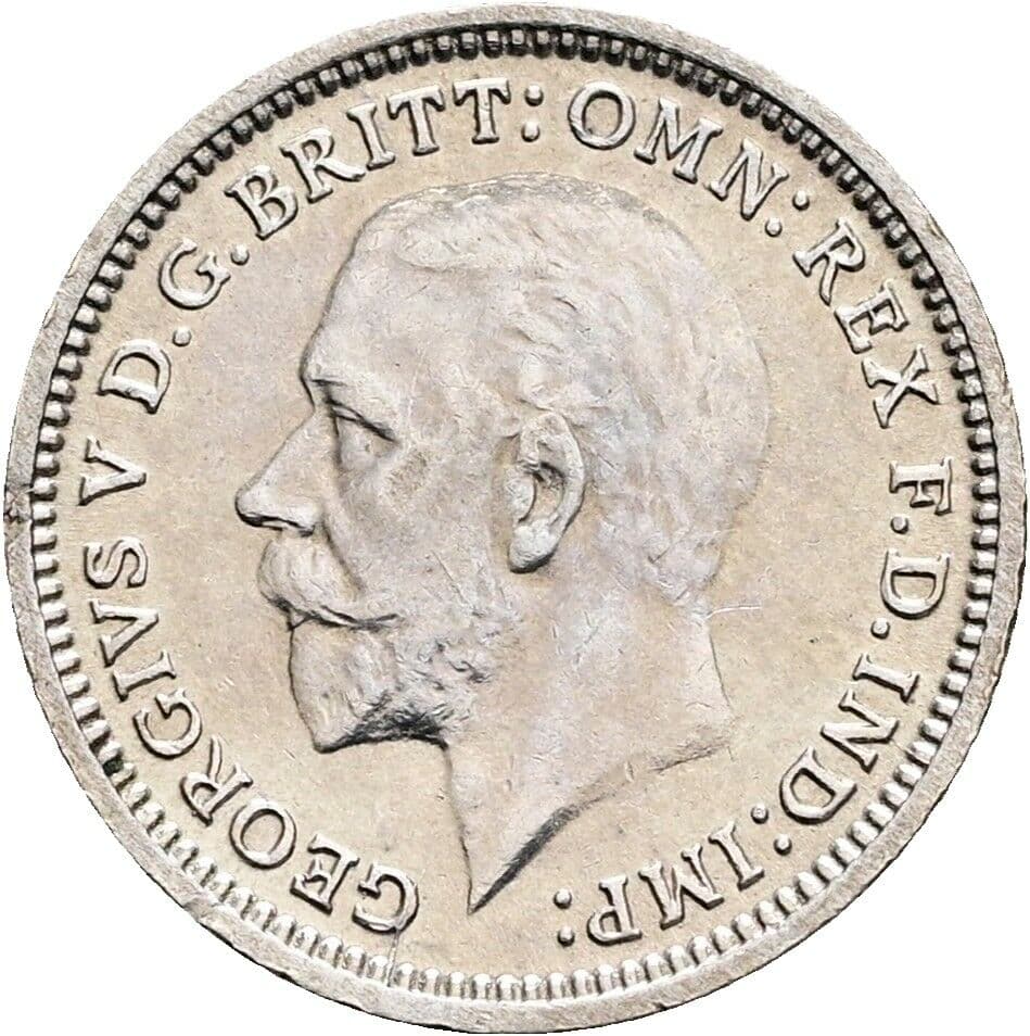 3 Pence Georg V. (1910-1936) 1935 – Vorderseite