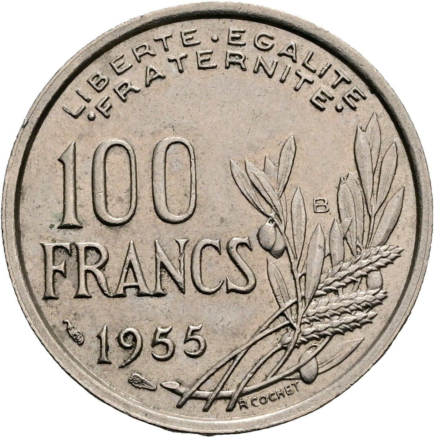 100 Francs 1955 – Vorderseite