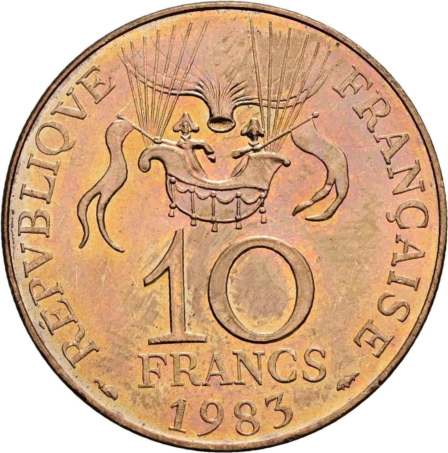 10 Francs 1983 – Rückseite