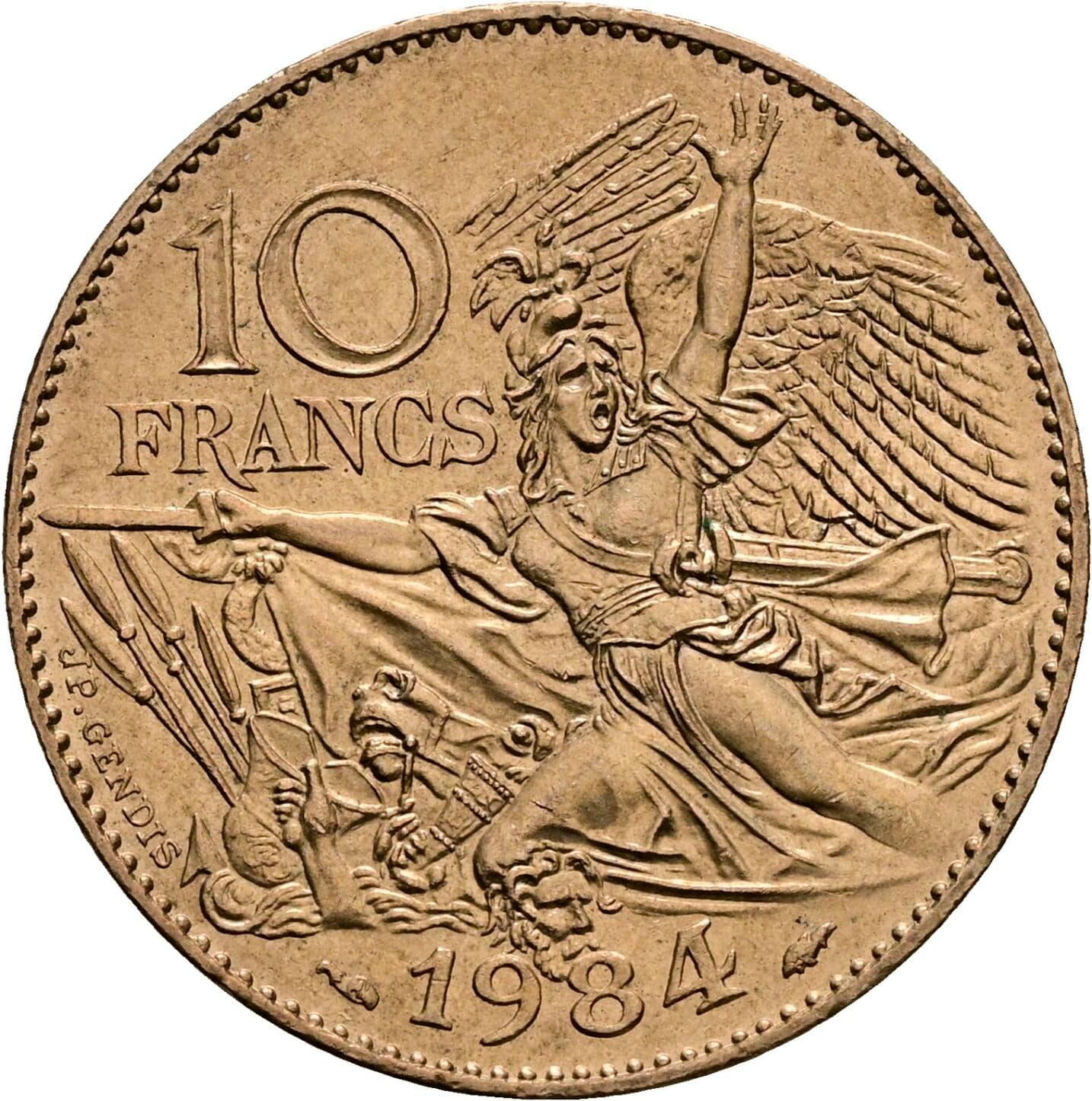 10 Francs 1984 – Rückseite