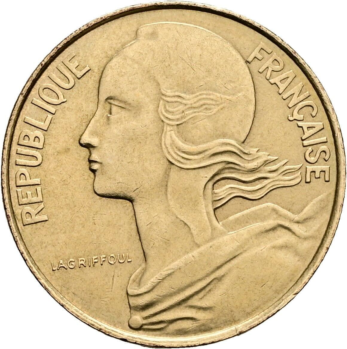 10 Centimes 1989 – Rückseite