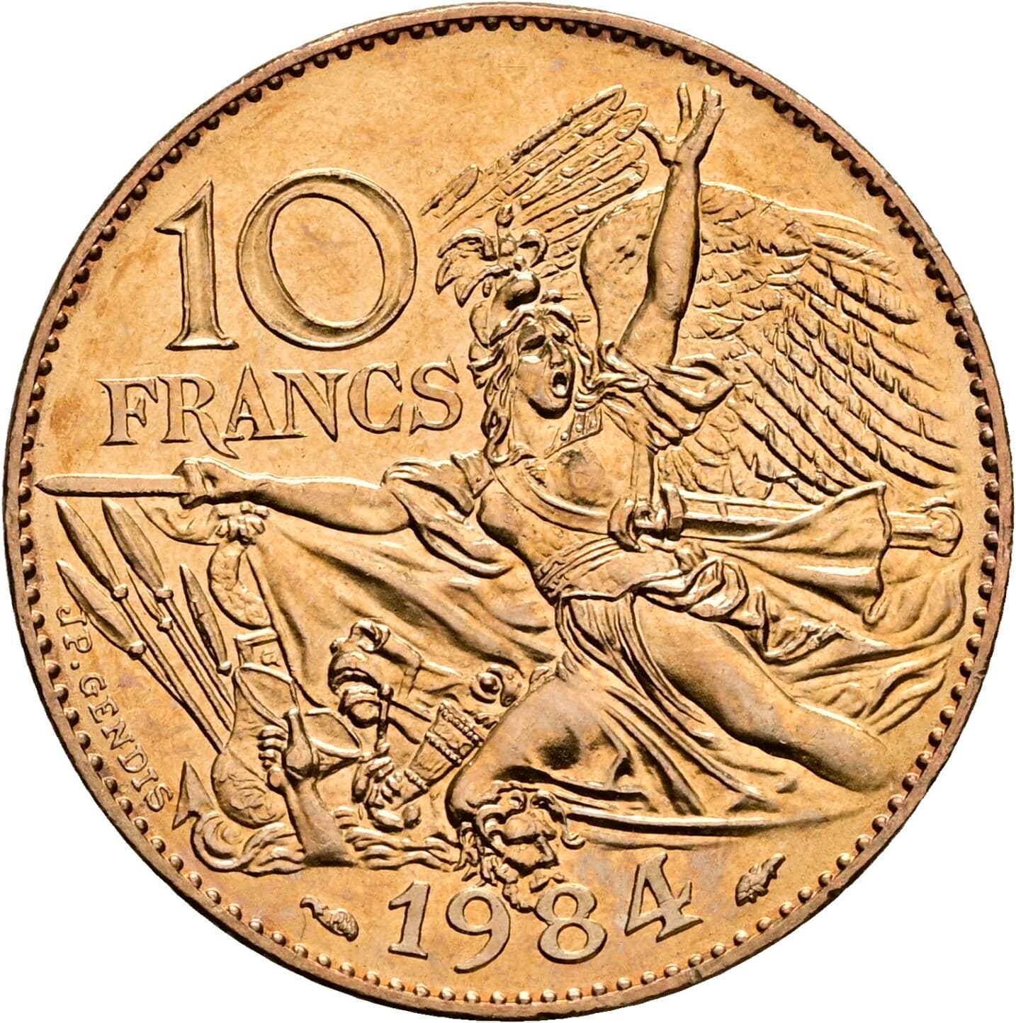 10 Francs 1984 – Rückseite