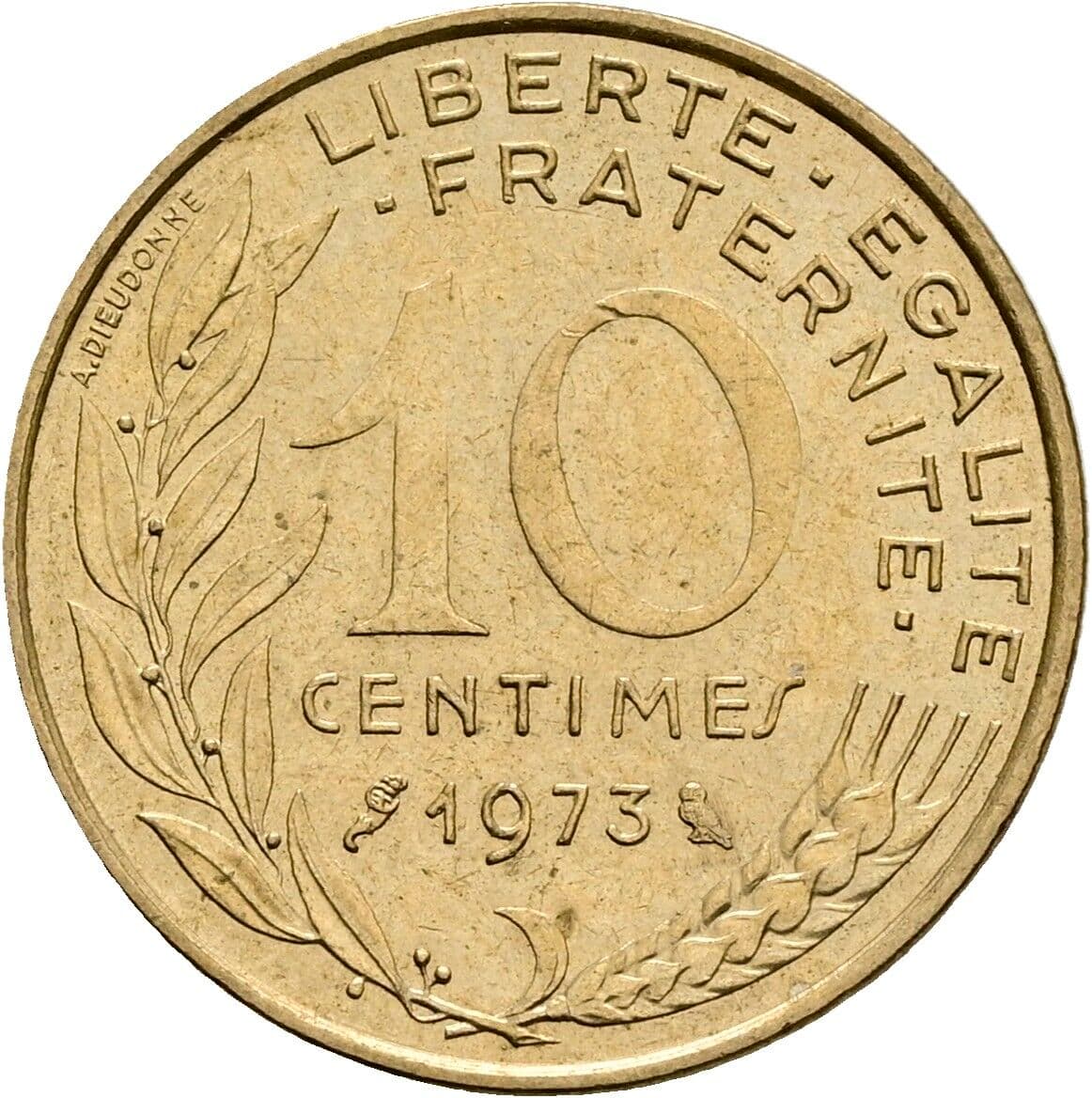 10 Centimes 1973 – Vorderseite