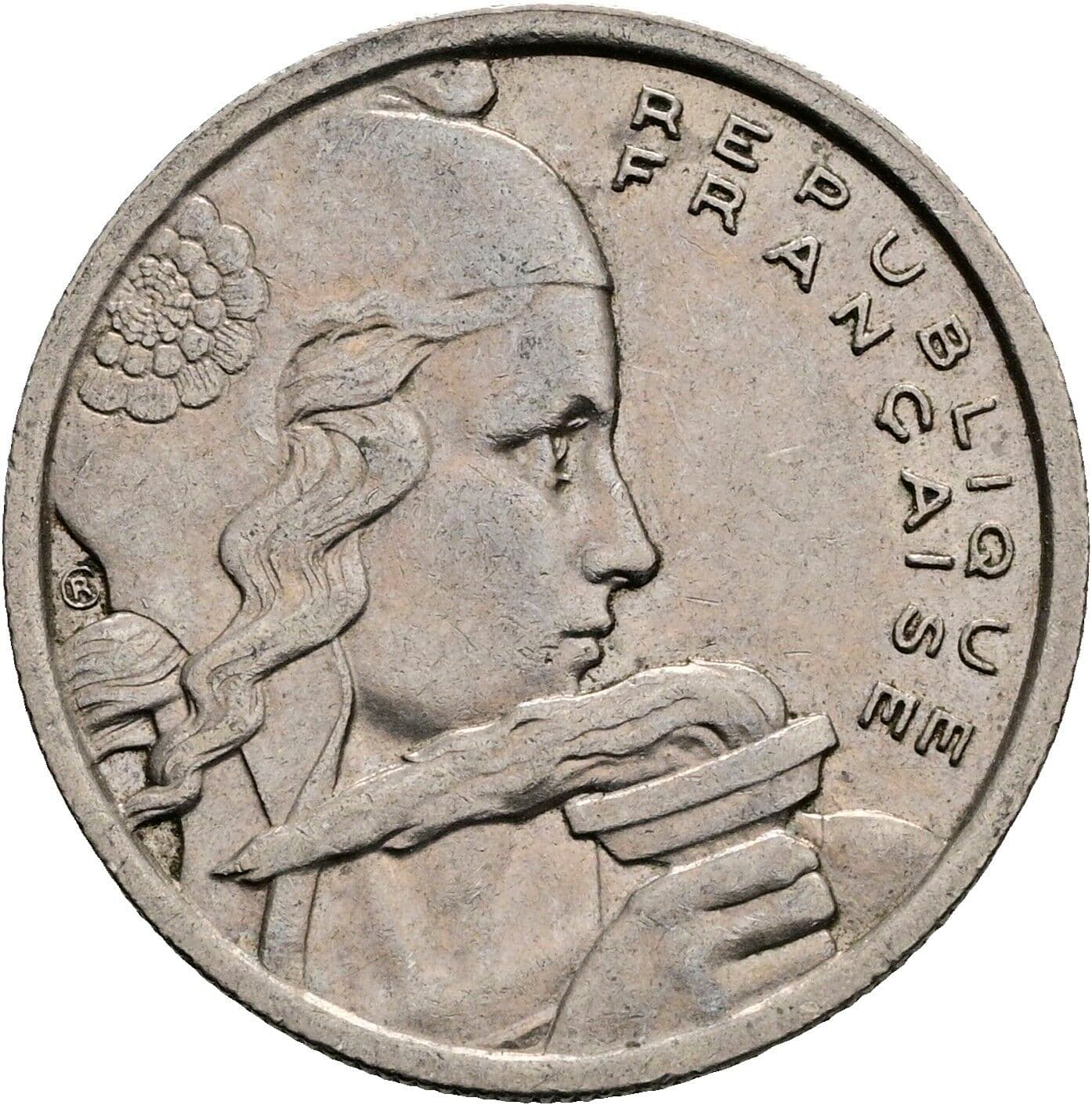 100 Francs 1954 – Rückseite