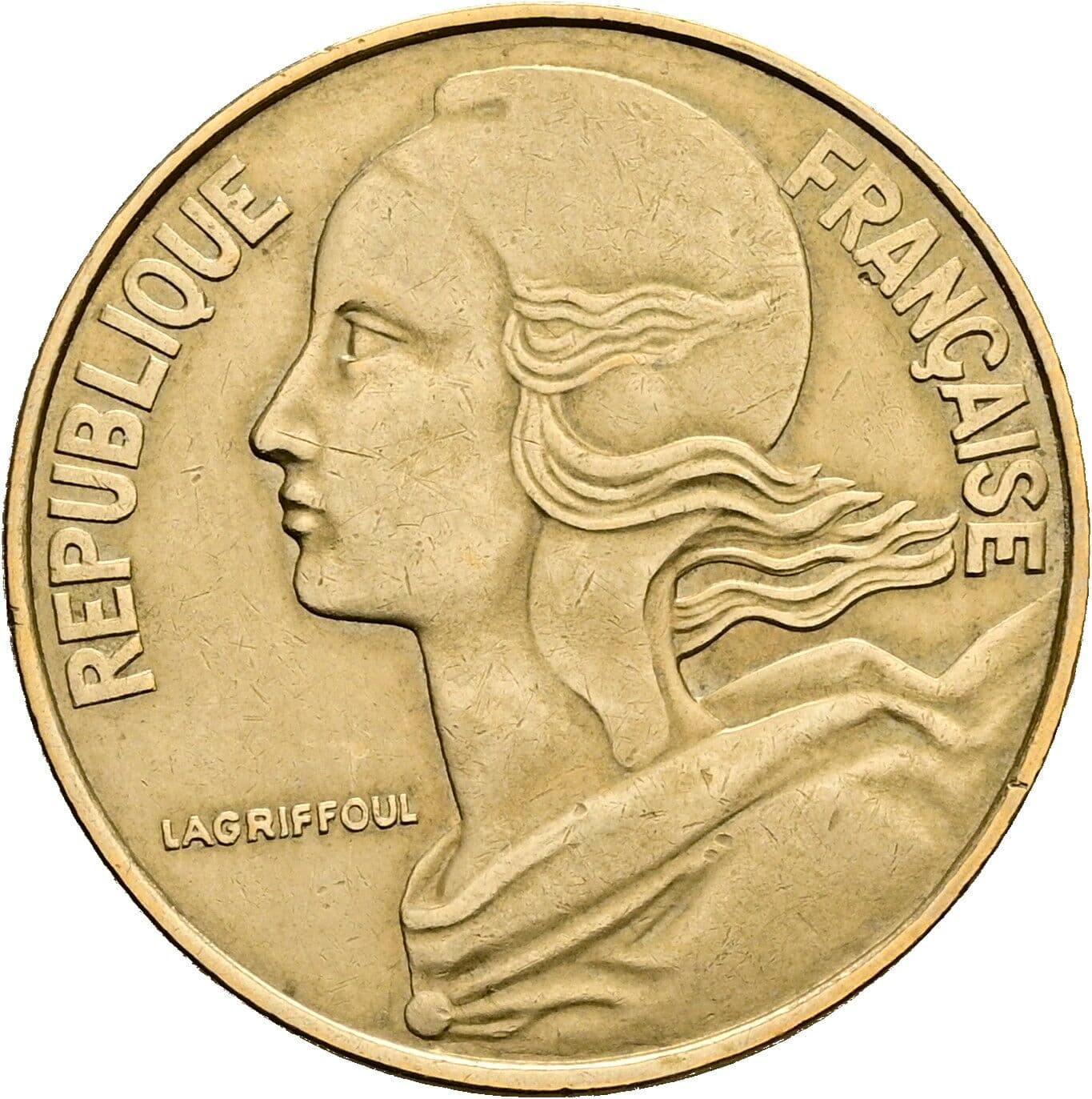 20 Centimes 1978 – Rückseite