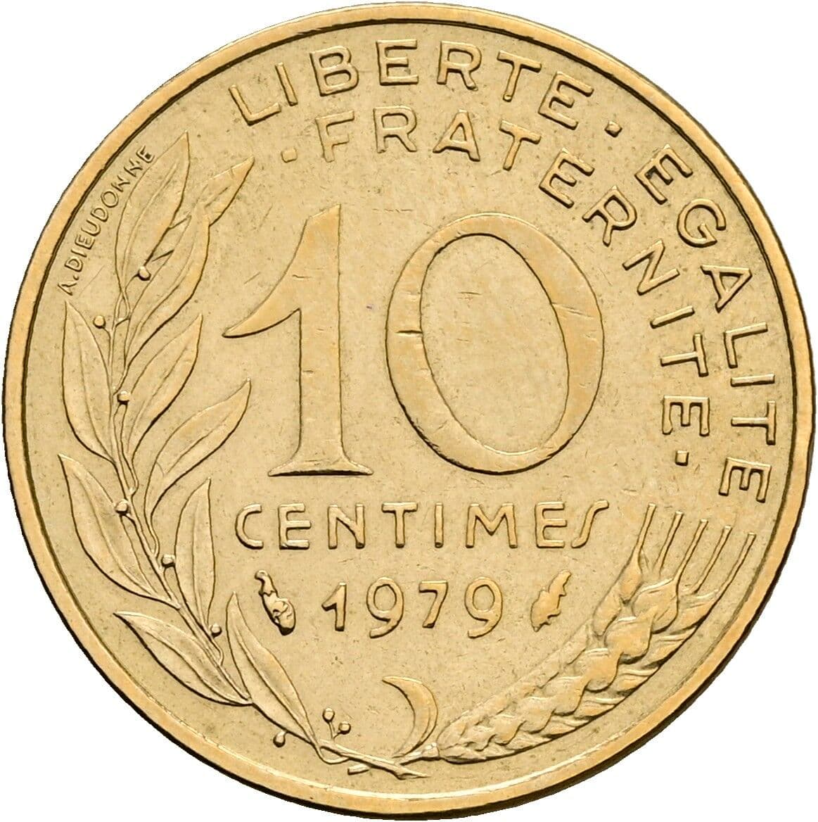 10 Centimes 1979 – Vorderseite