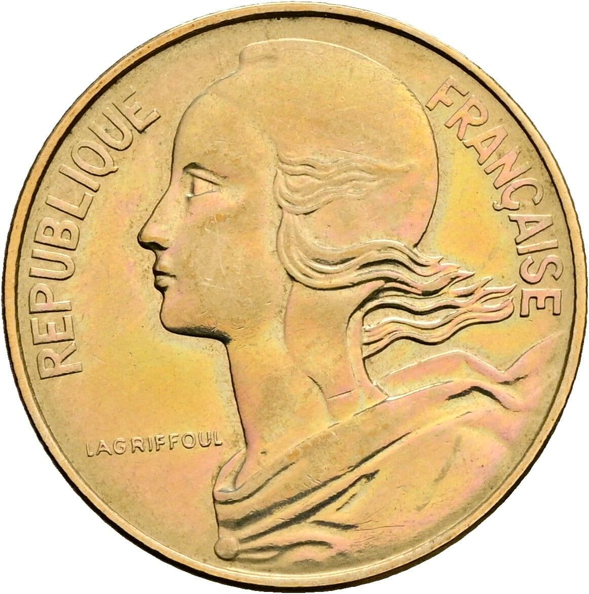 10 Centimes 1983 – Rückseite