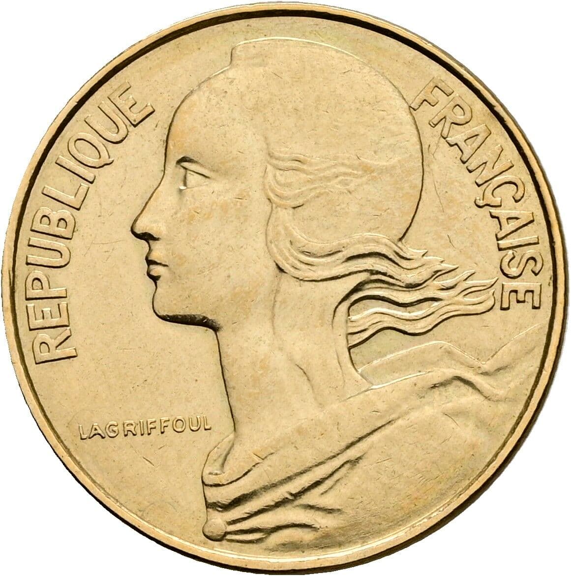 10 Centimes 1979 – Rückseite