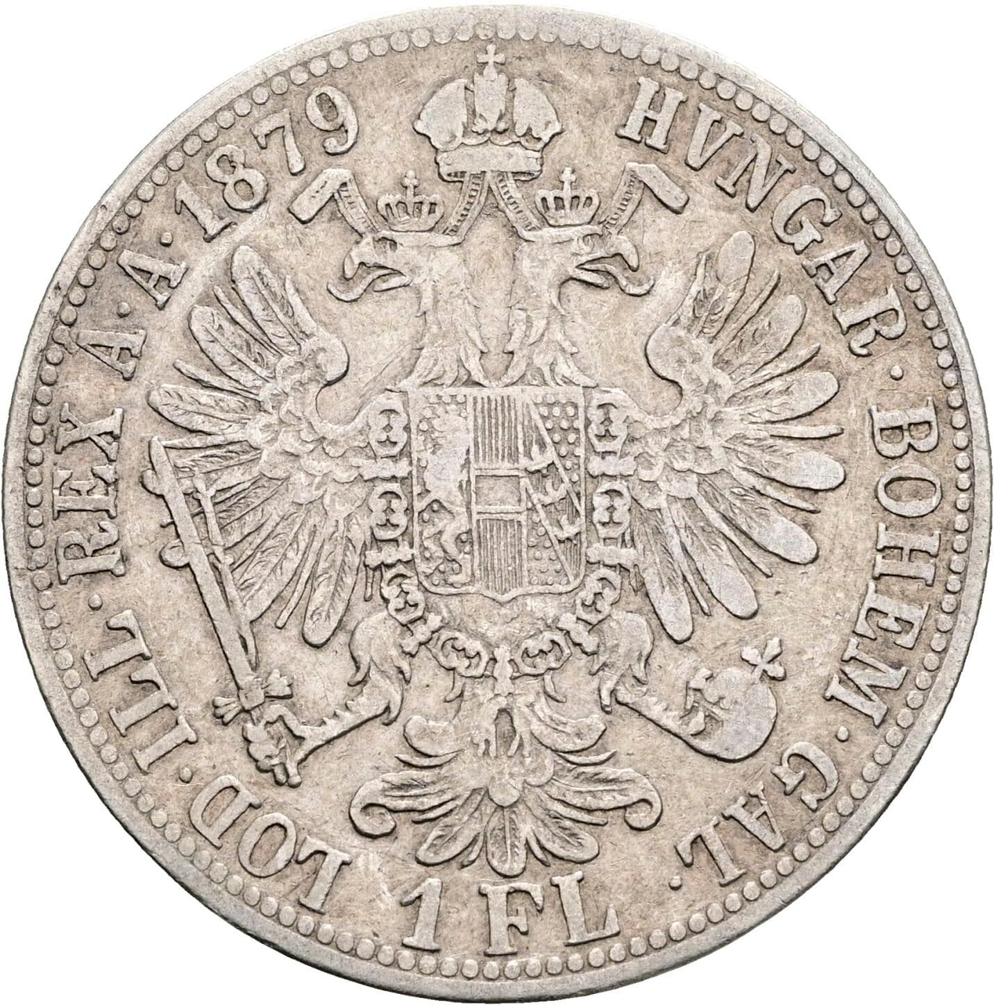 1 Gulden Franz Joseph I. 1848-1916 1879 – Rückseite