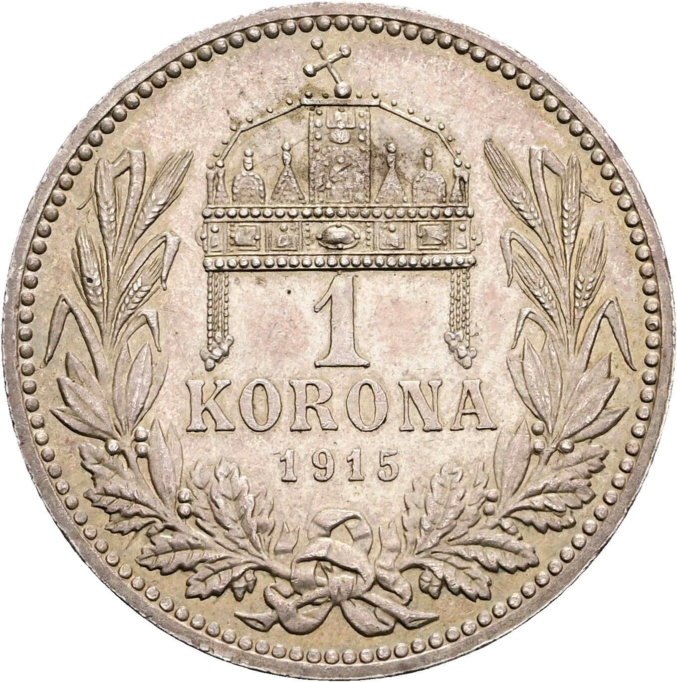 1 Korona Franz Joseph I. 1848-1916 1915 KB, Kremnitz – Rückseite