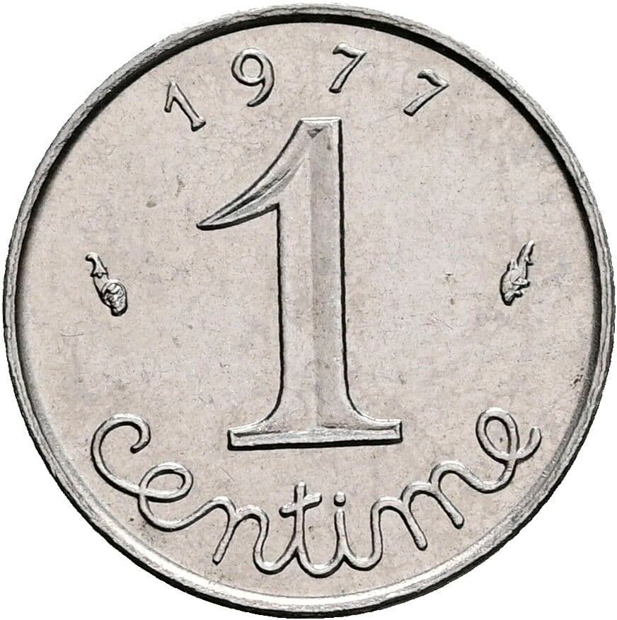1 Centime 1977 – Vorderseite