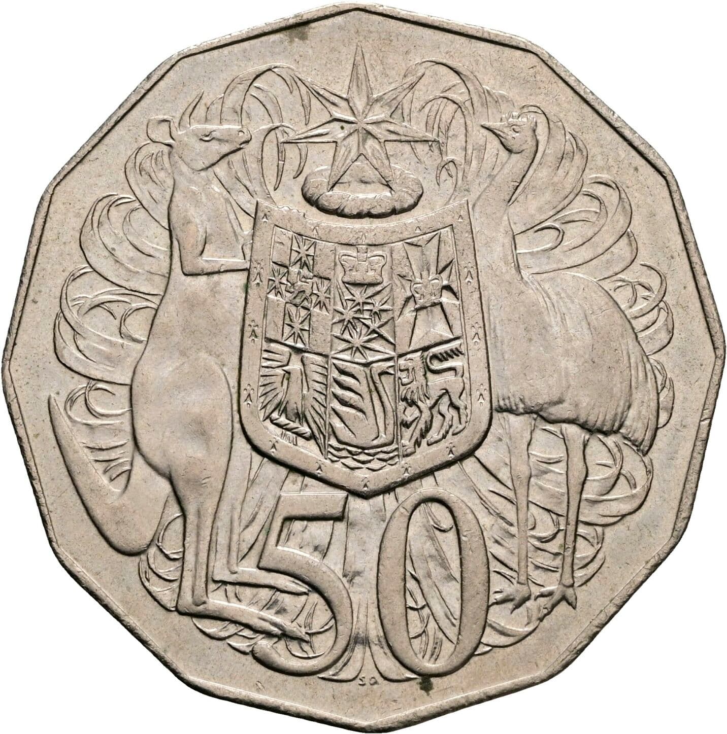 50 Cents Elisabeth II. 1952-2022 1978 – Rückseite