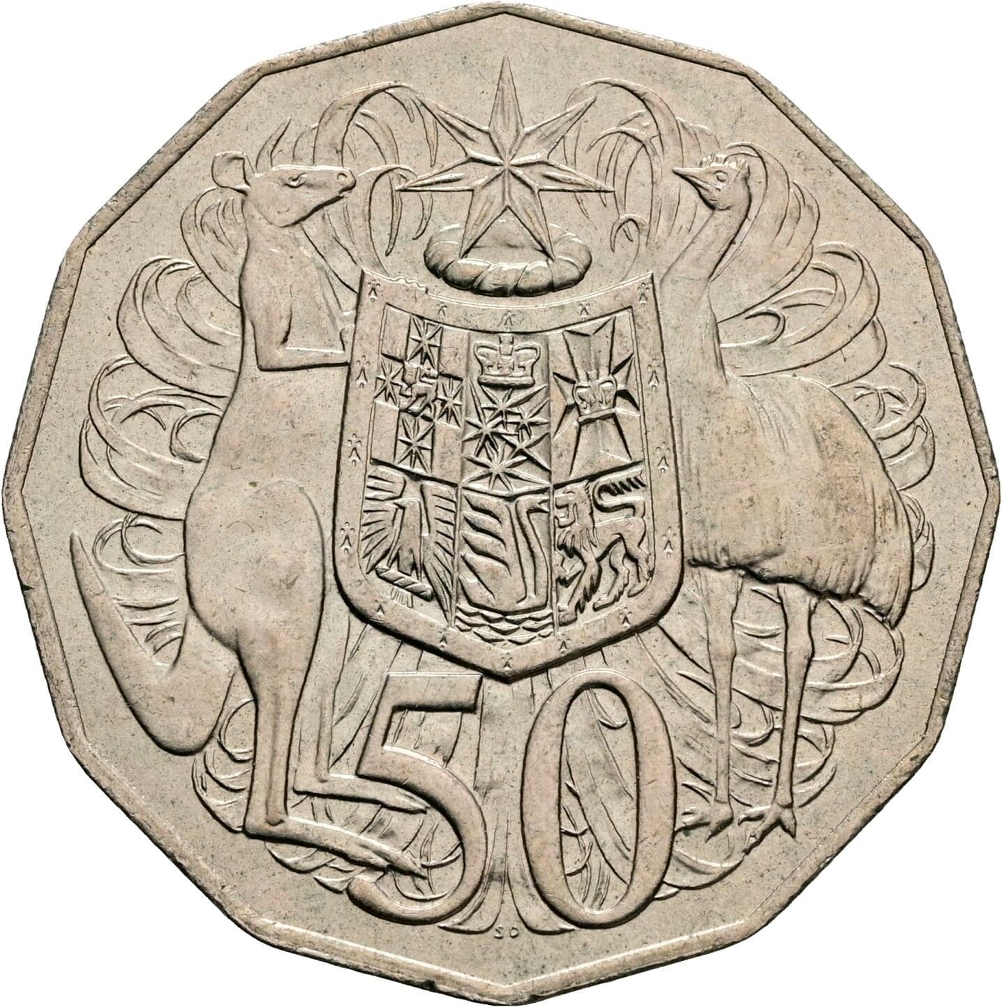 50 Cents Elisabeth II. 1952-2022 1979 – Rückseite