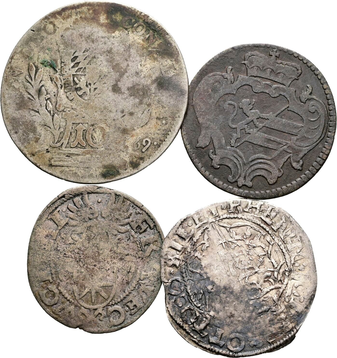 Lot 4 Stk. Kleinmünzen – Rückseite