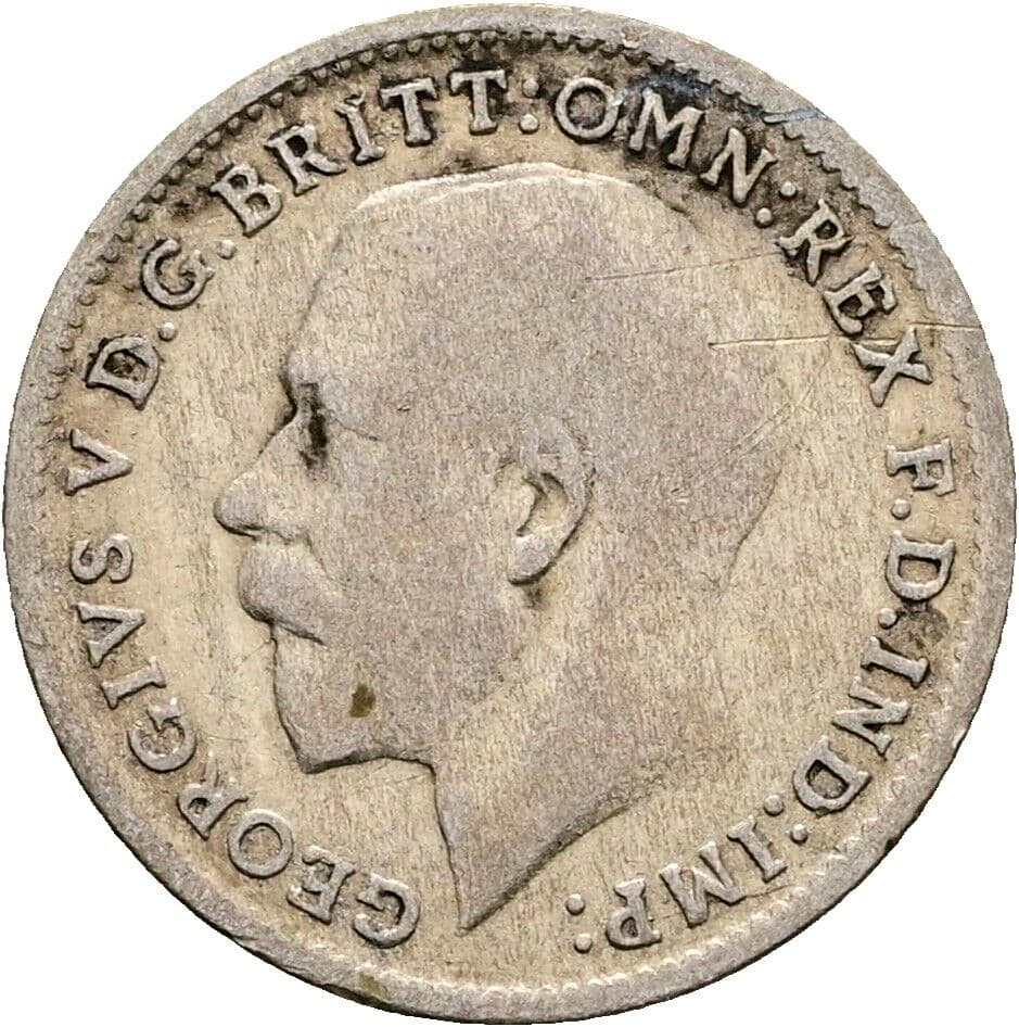 3 Pence George V. 1920 – Vorderseite