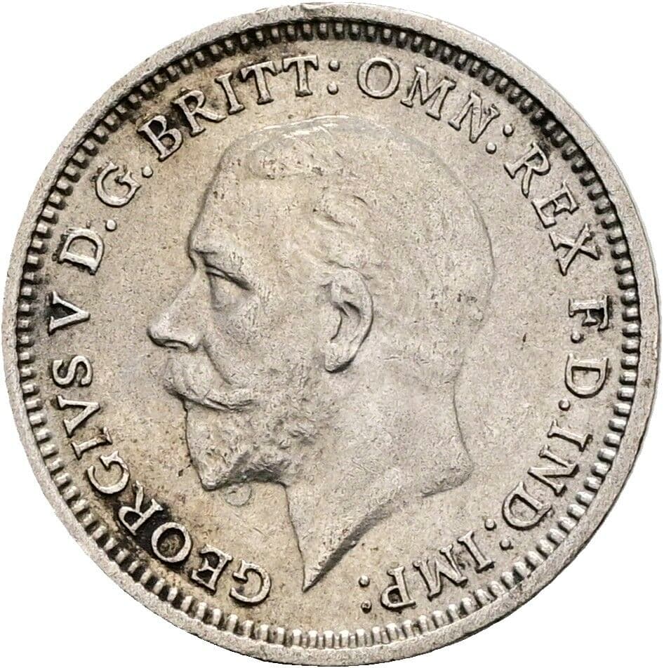 3 Pence George V. 1935 – Vorderseite