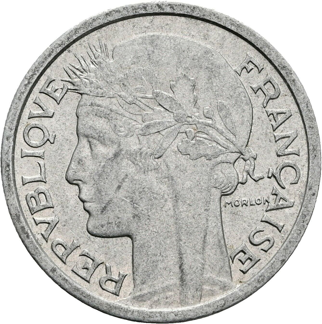 1 Franc 1958 – Rückseite