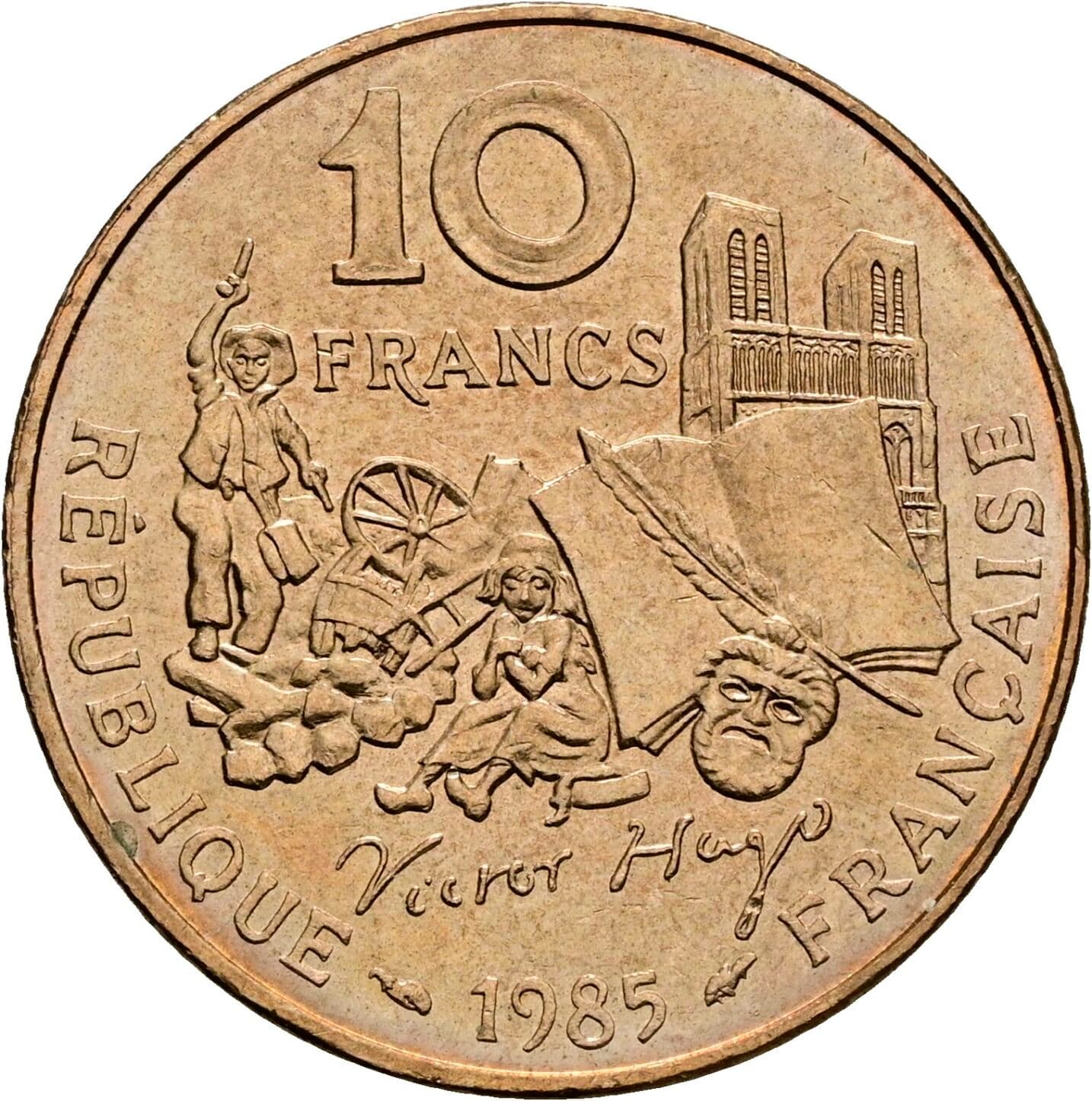 10 Francs 1985 – Rückseite