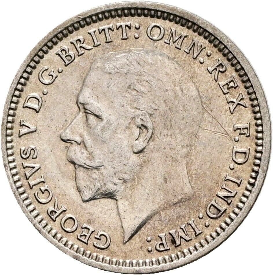 3 Pence George V. 1934 – Vorderseite