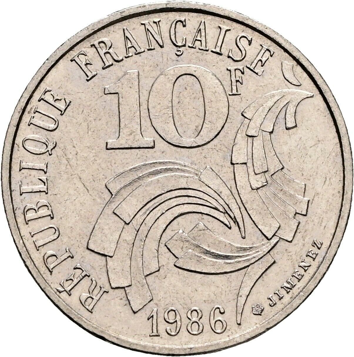 10 Francs 1986 – Vorderseite