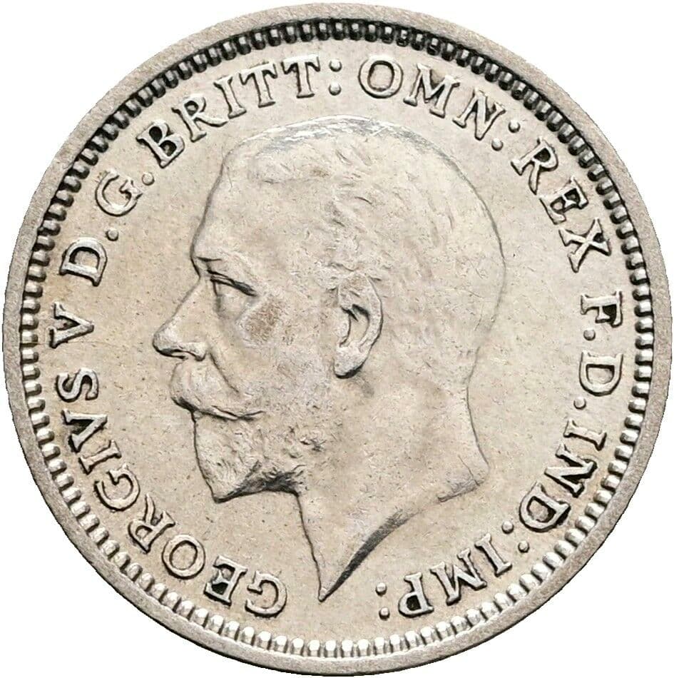 3 Pence George V. 1933 – Vorderseite