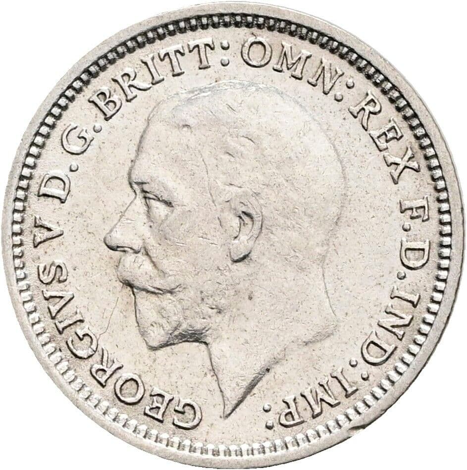 3 Pence George V. 1934 – Vorderseite