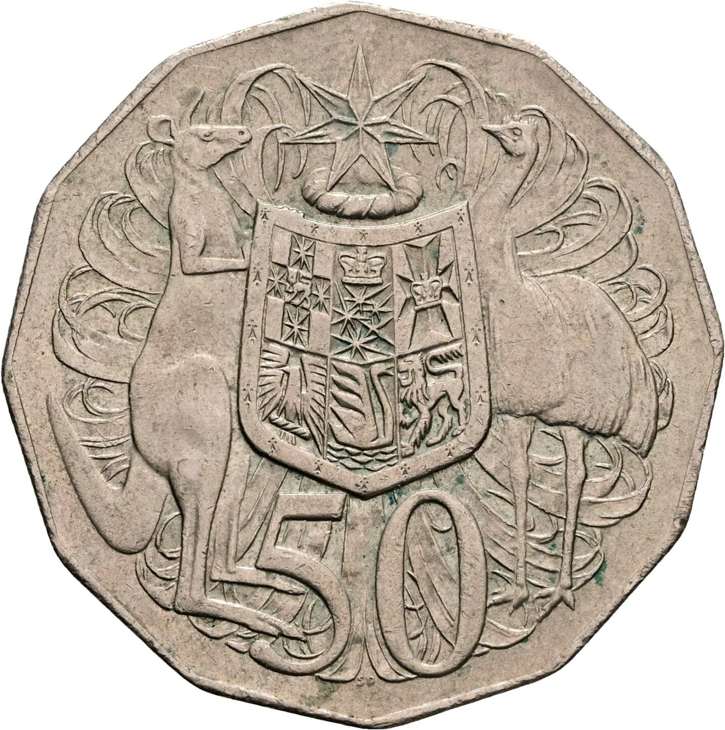 50 Cents Elisabeth II. 1952-2022 1971 – Rückseite