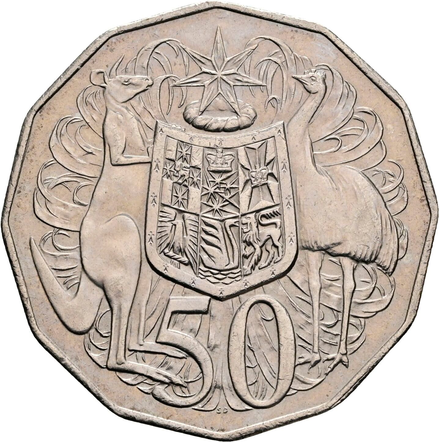50 Cents Elisabeth II. 1952-2022 1983 – Rückseite
