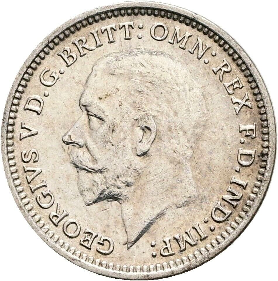3 Pence Georg V. (1910-1936) 1933 – Vorderseite