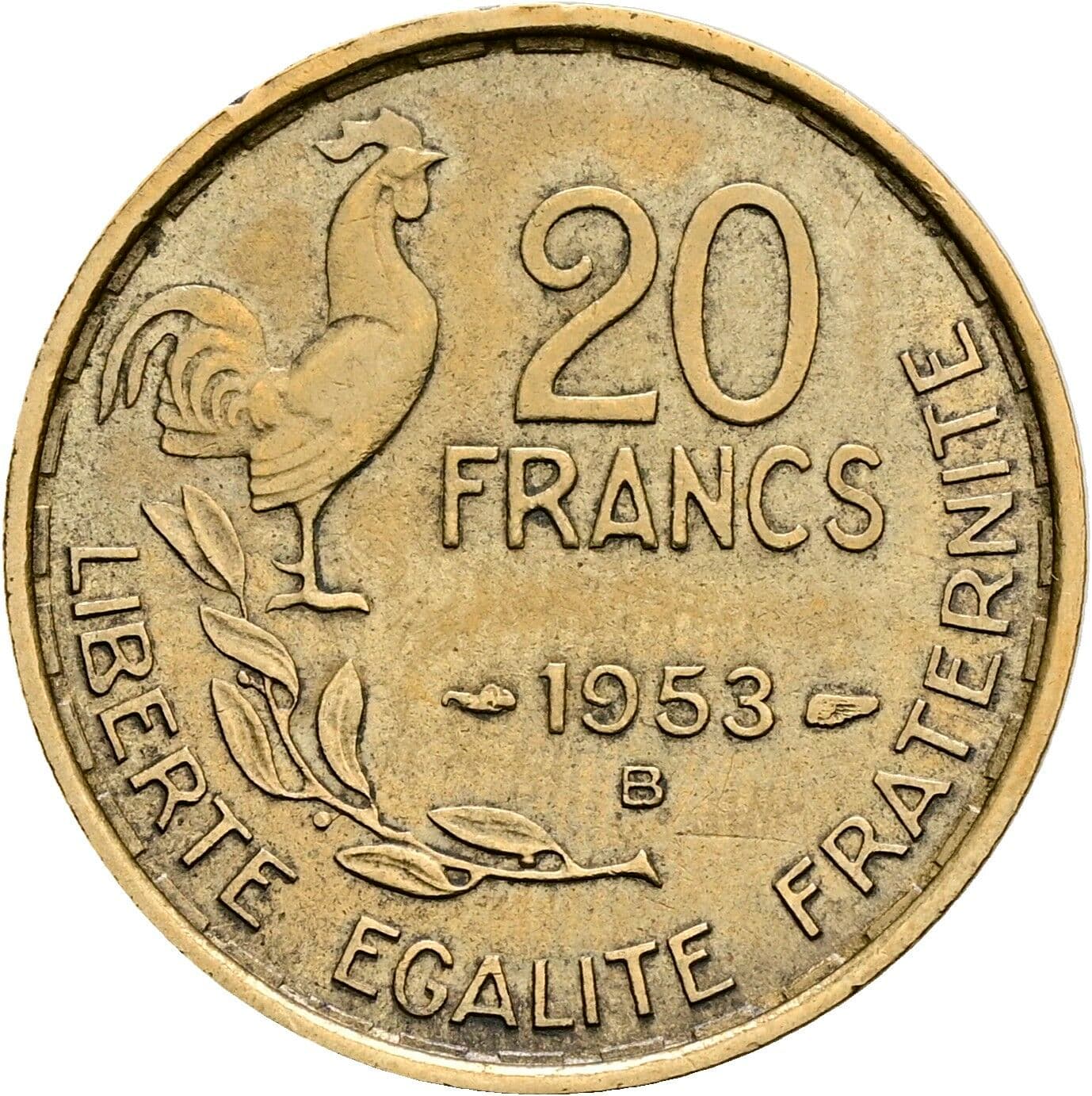 20 Francs 1953 B – Vorderseite