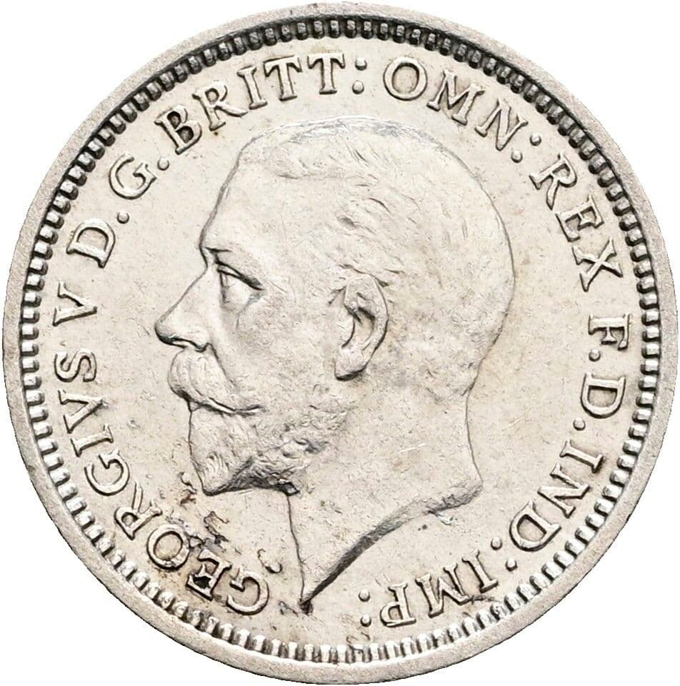 3 Pence Georg V. (1910-1936) 1933 – Vorderseite