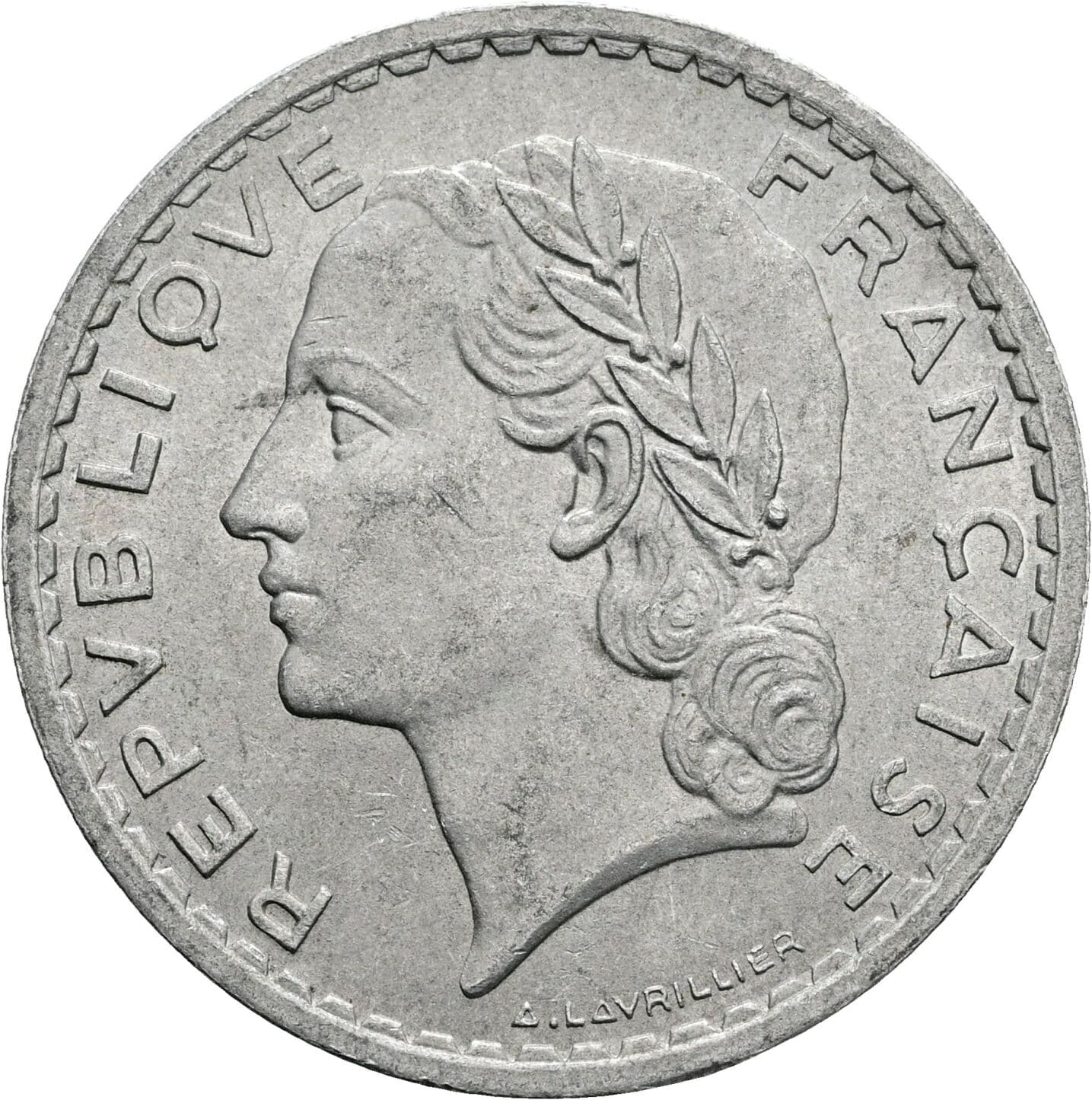 5 Francs 1947 – Rückseite
