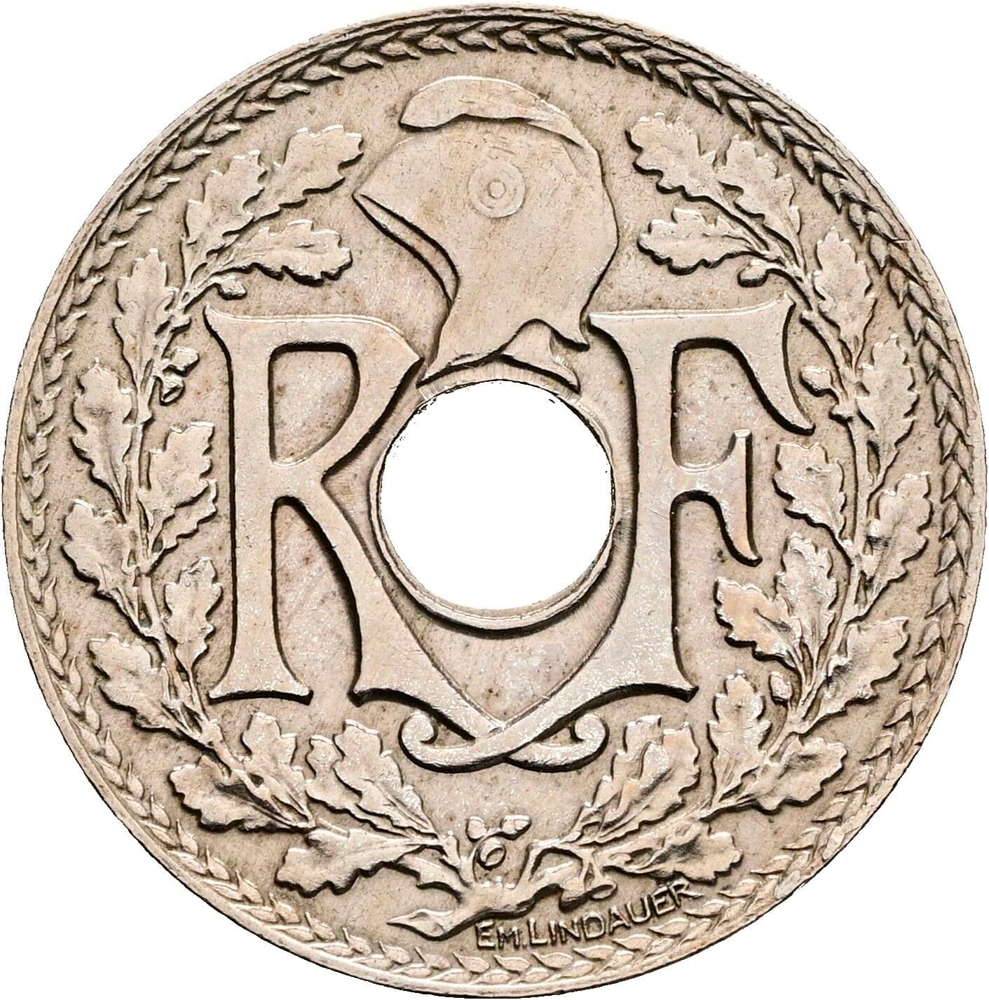 25 Centimes 1918 – Rückseite