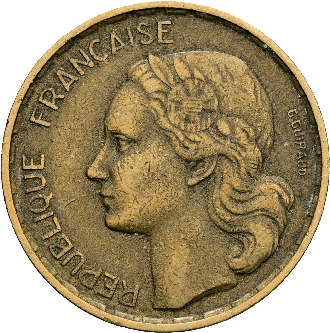 20 Francs 1952 – Rückseite