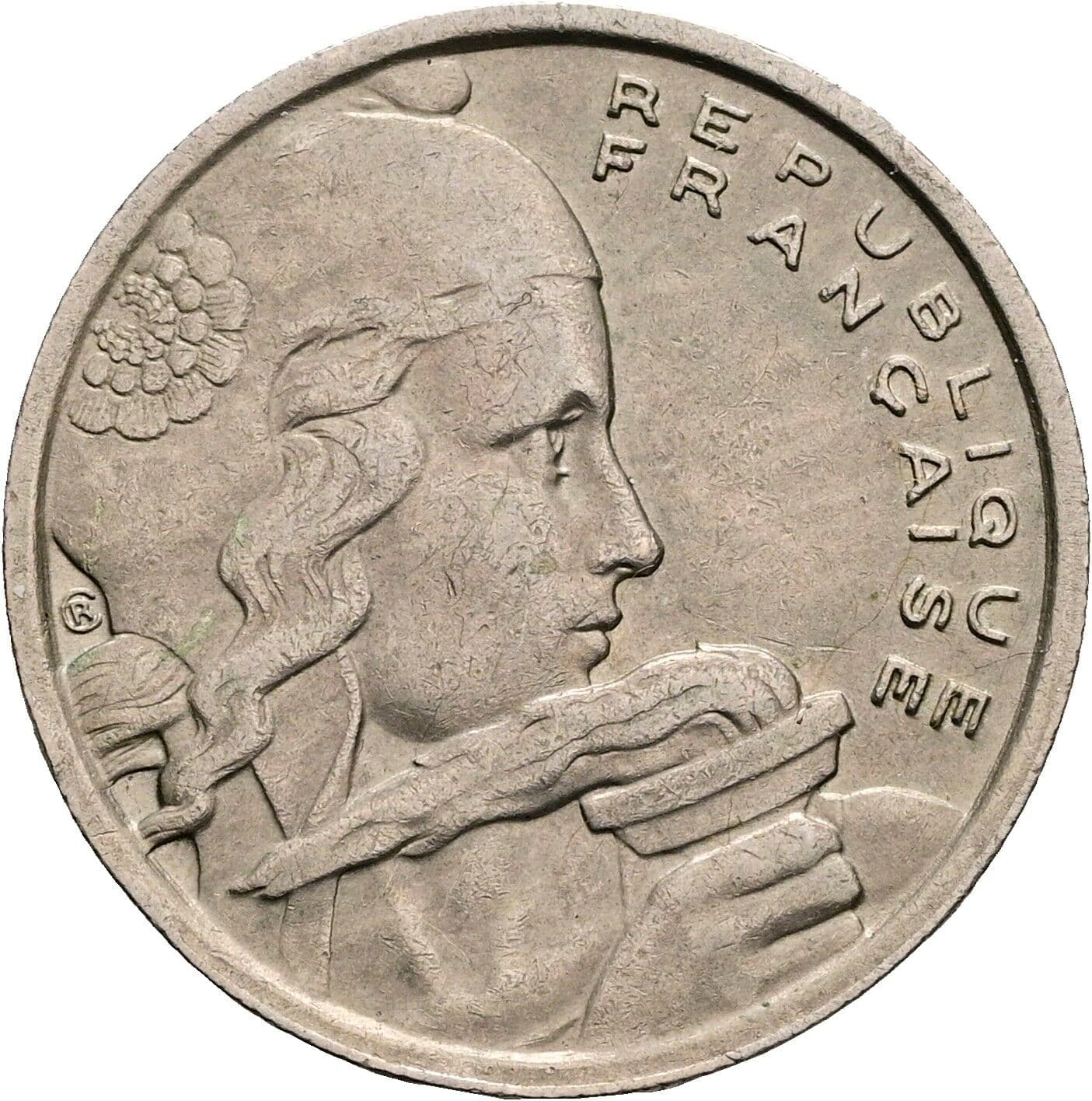 100 Francs 1955 – Rückseite