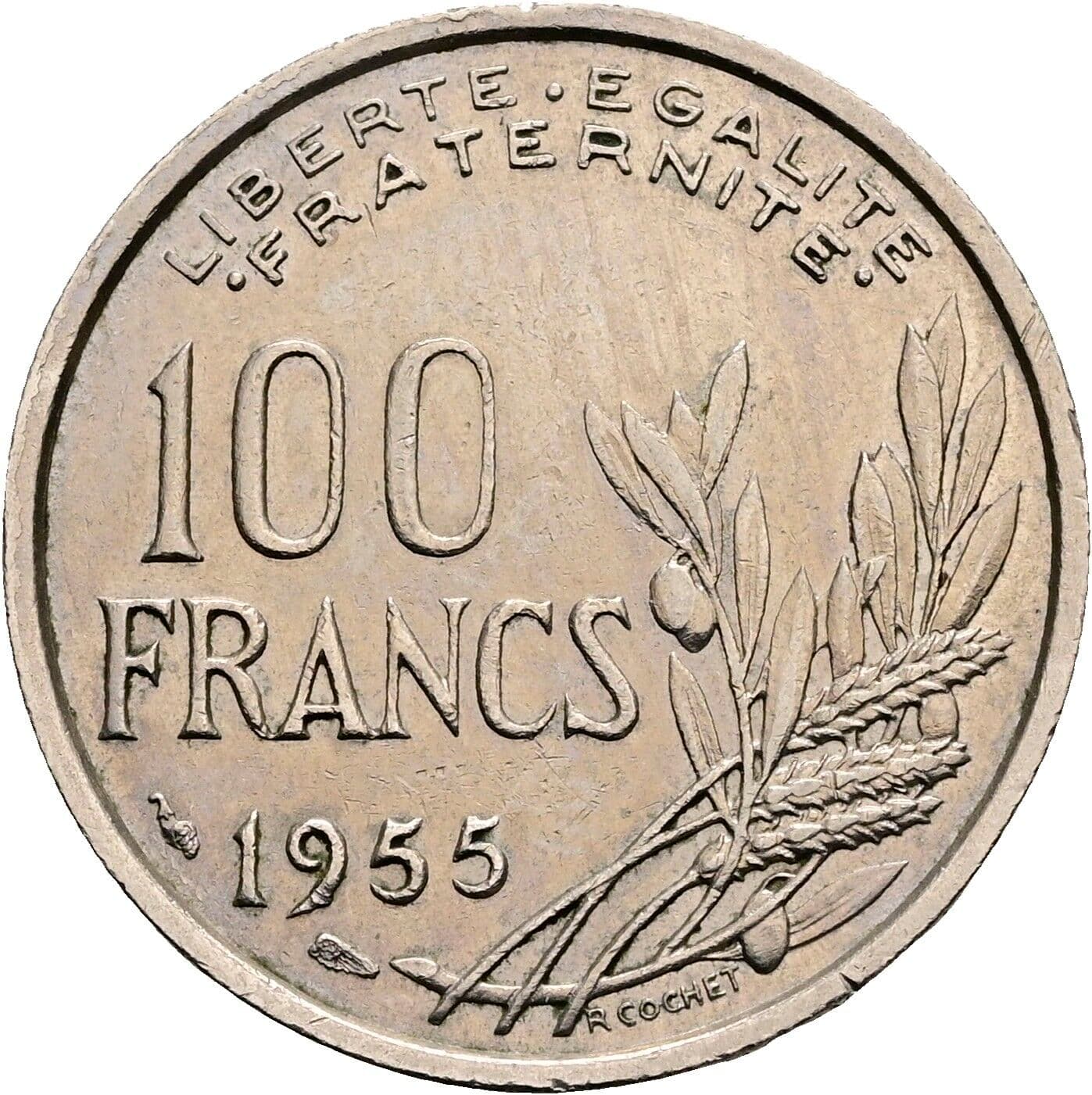 100 Francs 1955 – Vorderseite