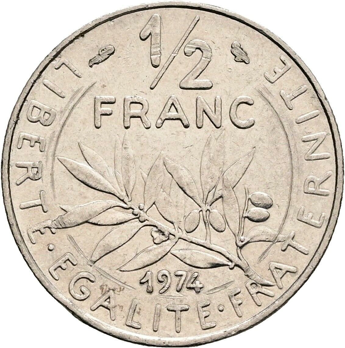 1/2 Franc 1974 – Vorderseite