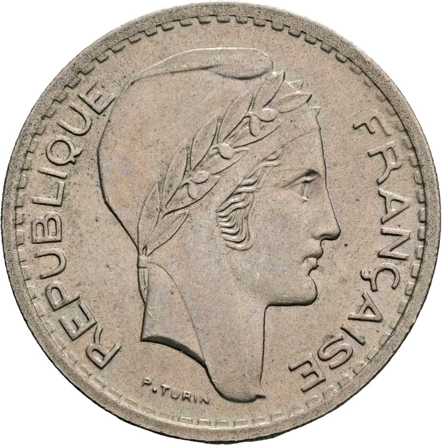 10 Francs 1948 – Rückseite