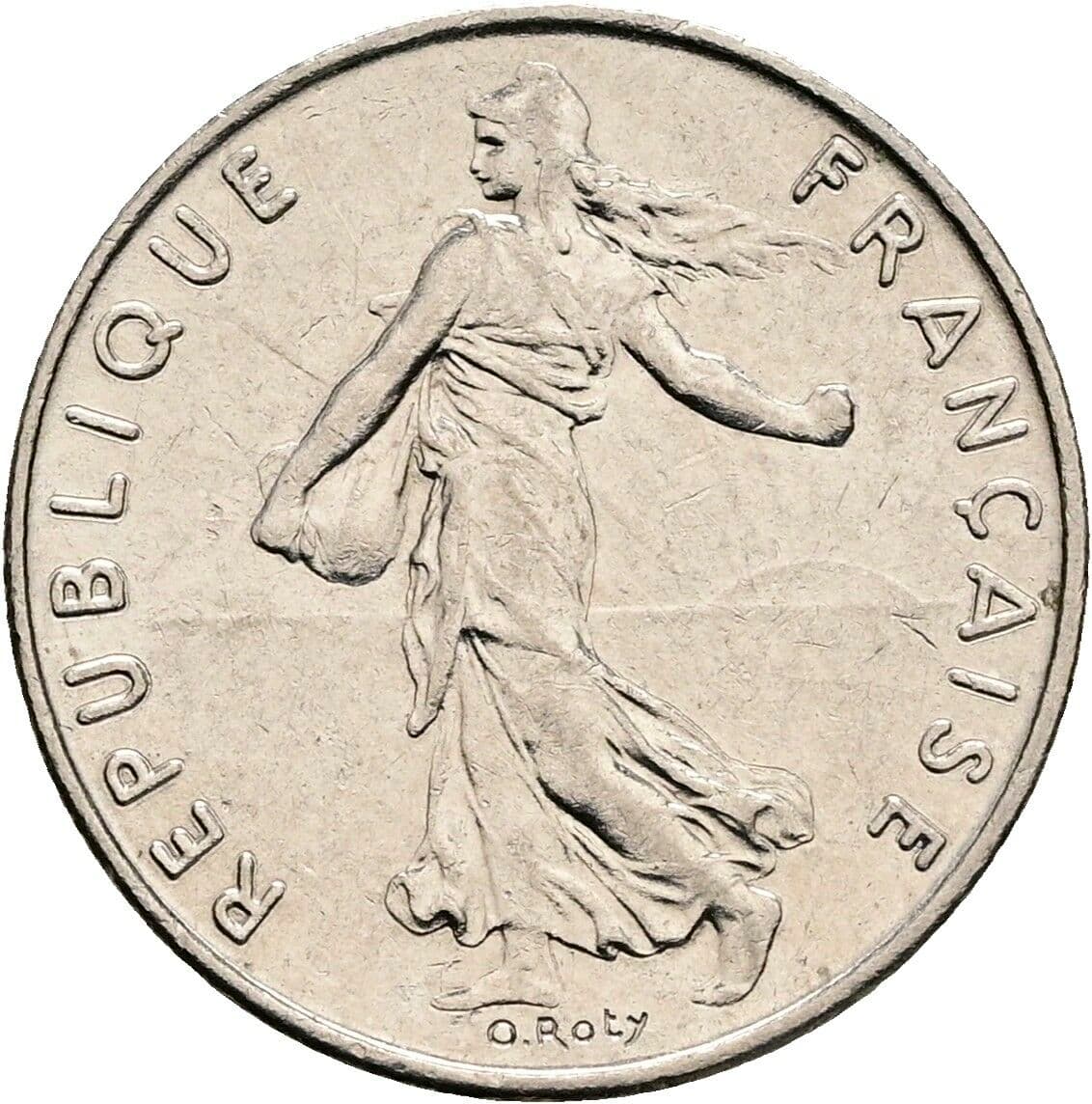 1/2 Franc 1974 – Rückseite