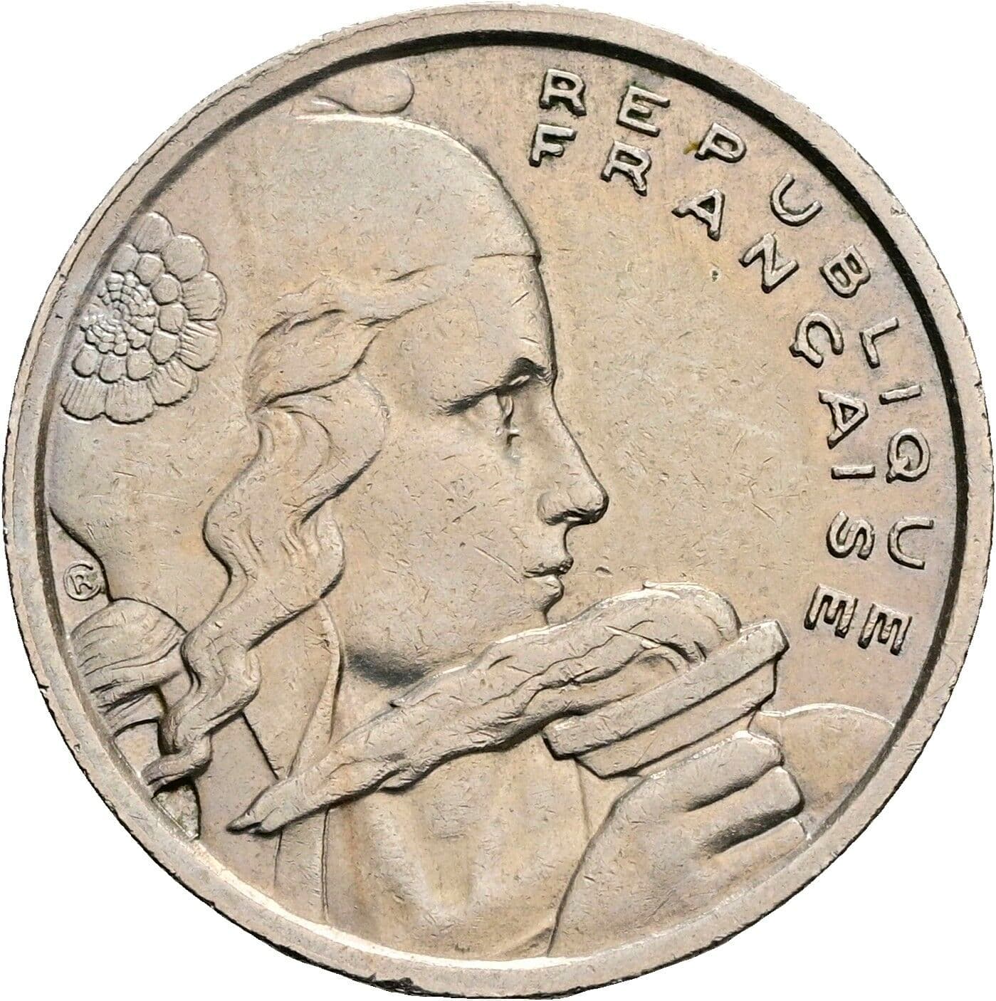 100 Francs 1955 – Rückseite