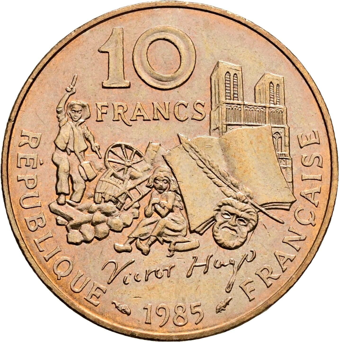10 Francs 1985 – Rückseite