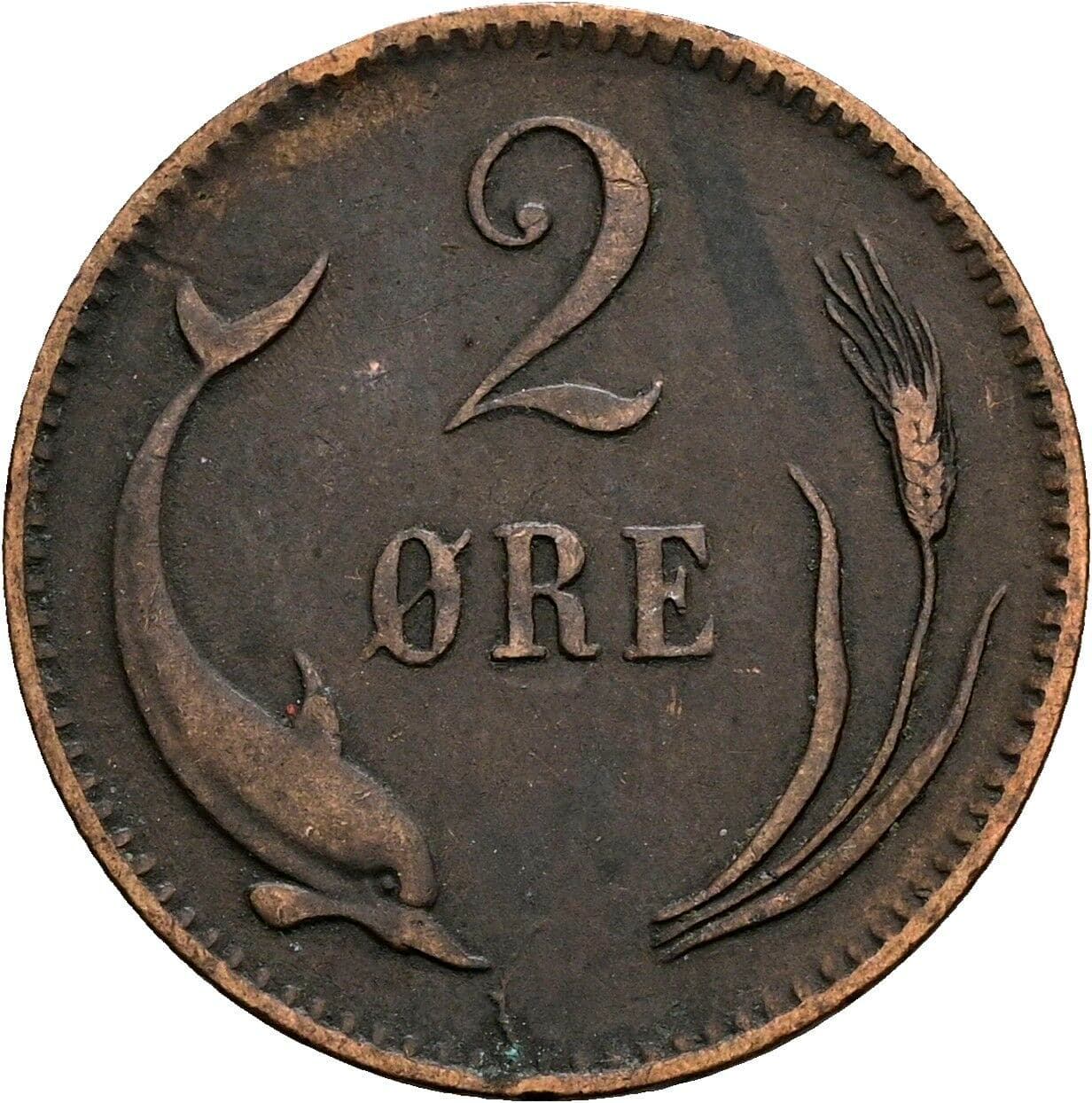 2 Ore Christian IX (1863-1906) 1883 – Vorderseite
