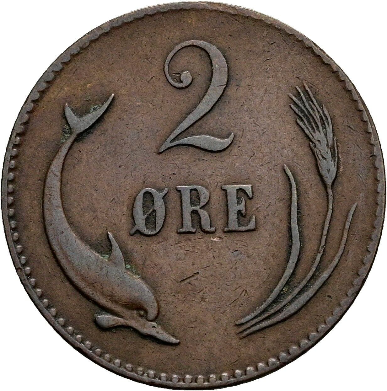 2 Ore Christian IX (1863-1906) 1875 – Vorderseite