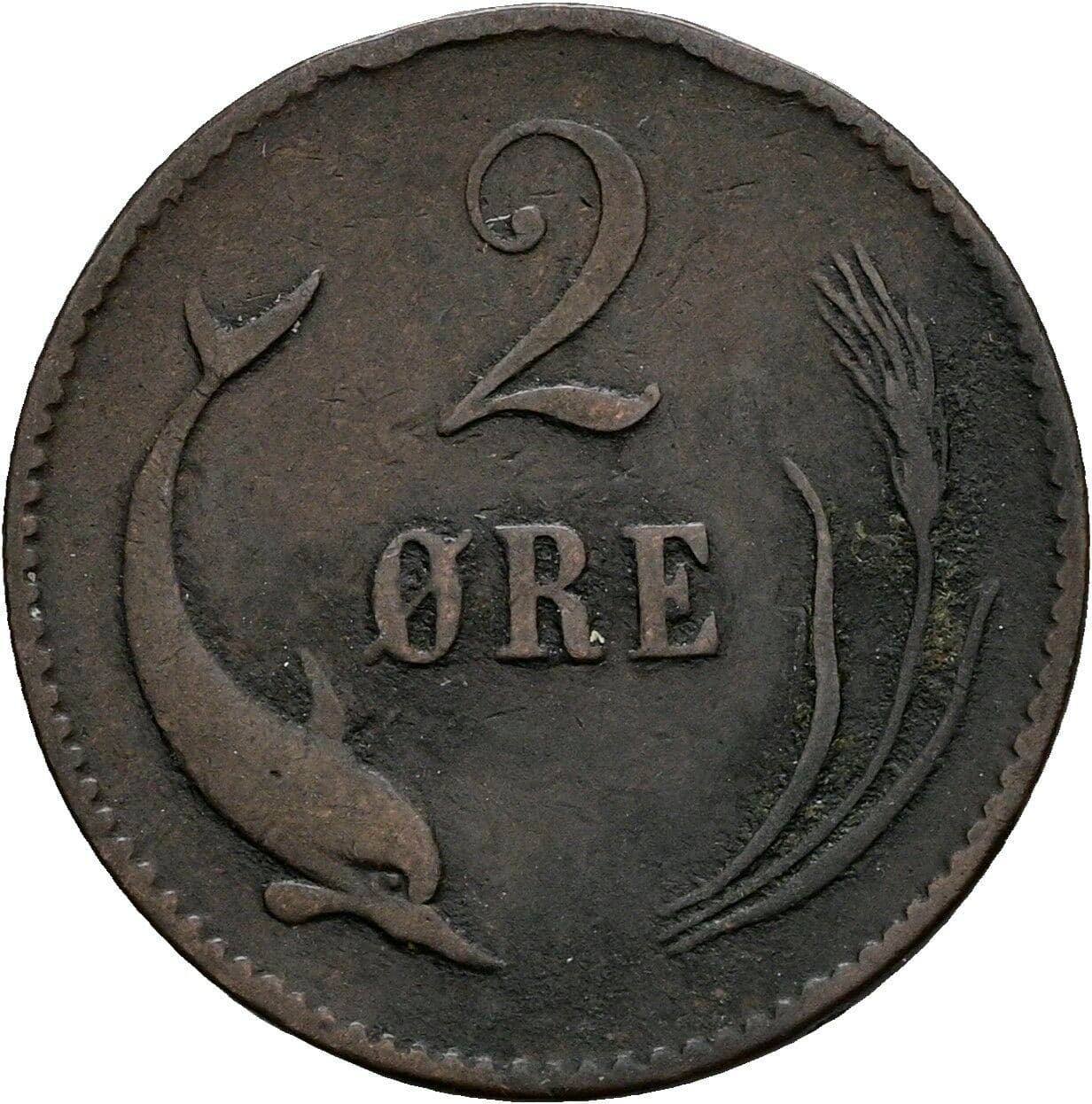 2 Ore Christian IX (1863-1906) 1875 – Vorderseite